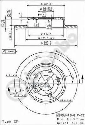 Диск Тормозной Задн Renault: Sc?Nic 99-03 Brembo арт. 08.5645.40