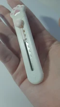 MINKYS-Mini cuchillo de bolsillo con Gato Kawaii, utensilio de utilidad artística, caja Express, cortador de papel, hoja rellenable para envolver, papelería