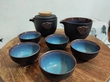 Juego de té chino de alta calidad, juego de té de viaje, té de Kung Fu, taza de té portátil de cerámica, tazas de té Gaiwan de Ceremonia de té