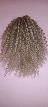 FASHION IDOL-mechones de pelo sintético rizado Afro, malla con división frontal con cierre, extensiones de cabello falso tejido de 16-20 pulgadas