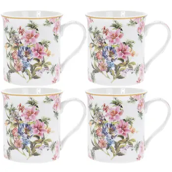 

Set of mugs Pink Lily 4 PCs 275 ml