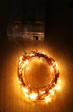 Light-String Garland Copper-Wire-Lights Battery-Power Festoon Fairy LED Christmas Feimefeiyou