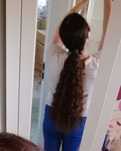 TALANG-coleta de pelo rizado largo de 22 pulgadas, resistente al calor, cola de pelo sintético con cordón, extensiones de cabello