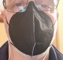 Mascarilla FFP2 KN95 para adultos, máscara negra cara con 5 capas de filtro, transpirable, antipolvo, sin grafeno, 50-200 Uds.