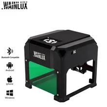 Wainlux k4 pro 3000mw desktop máquina de escultura a laser para madeira diy logotipo marca impressora carpintaria máquina gravação a laser