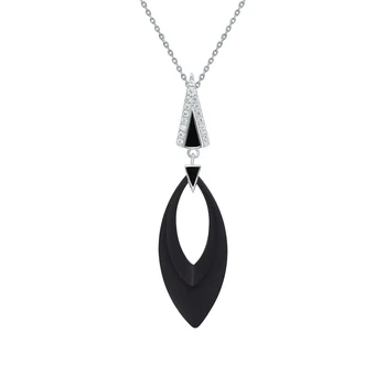 

Silver Pendant with ceramics, enamel and cubic zirconium sunlight