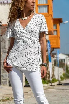 

Güneşkızı Women Polka Dot Blouses Breasted GK-BSTT4010-1670