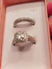 Moonso de moda de lujo de Plata de Ley 925 anillo de boda conjunto de banda de las mujeres y las niñas Ladys amor par pareja de R3400