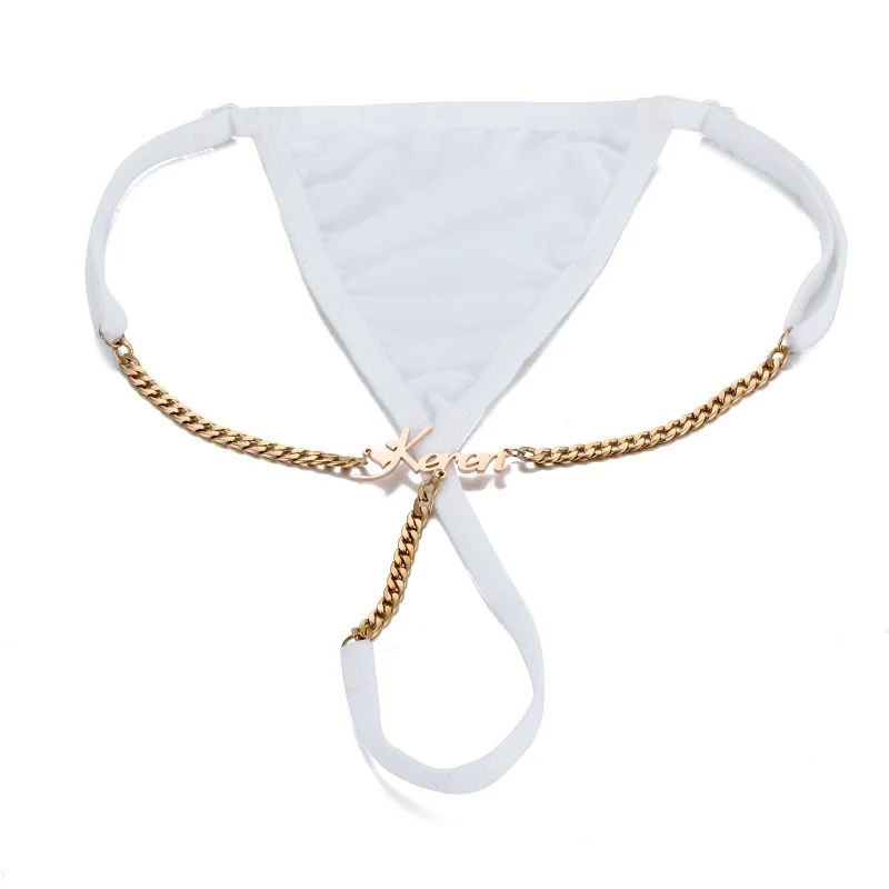 Custom Sexy Body Chain Personalized Stainless Steel Gold Letter