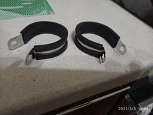 Cable-Mounting-Hose-Pipe Clamp Rubber-Lined P-Clips Mikalor 304-Stainless-Steel 2pcs/Lot