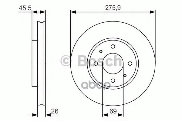 Тормозной Диск Передний Premium 2 Bosch арт. 0986479R94