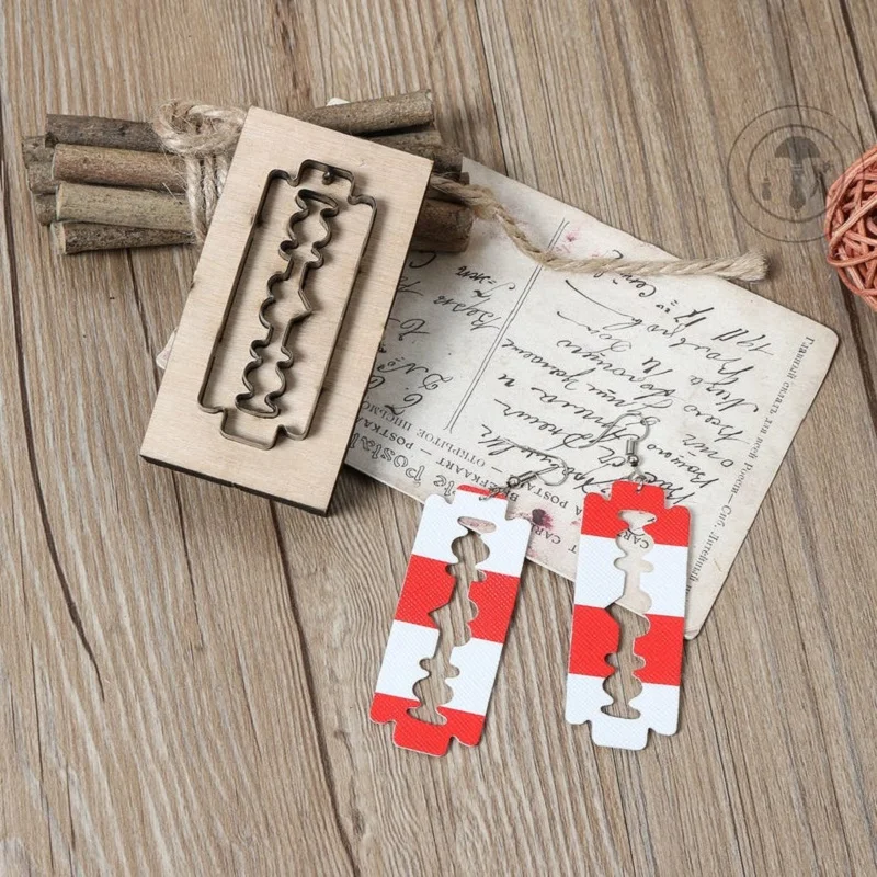 Zonesun Kształt Ostrza Niestandardowy Skórzany Papier Kolczyk Dekoracja Cięcie Stalowa Reguła Kliknij Zestaw Matryc Clicker Narzędzie Handmade Rękodzi