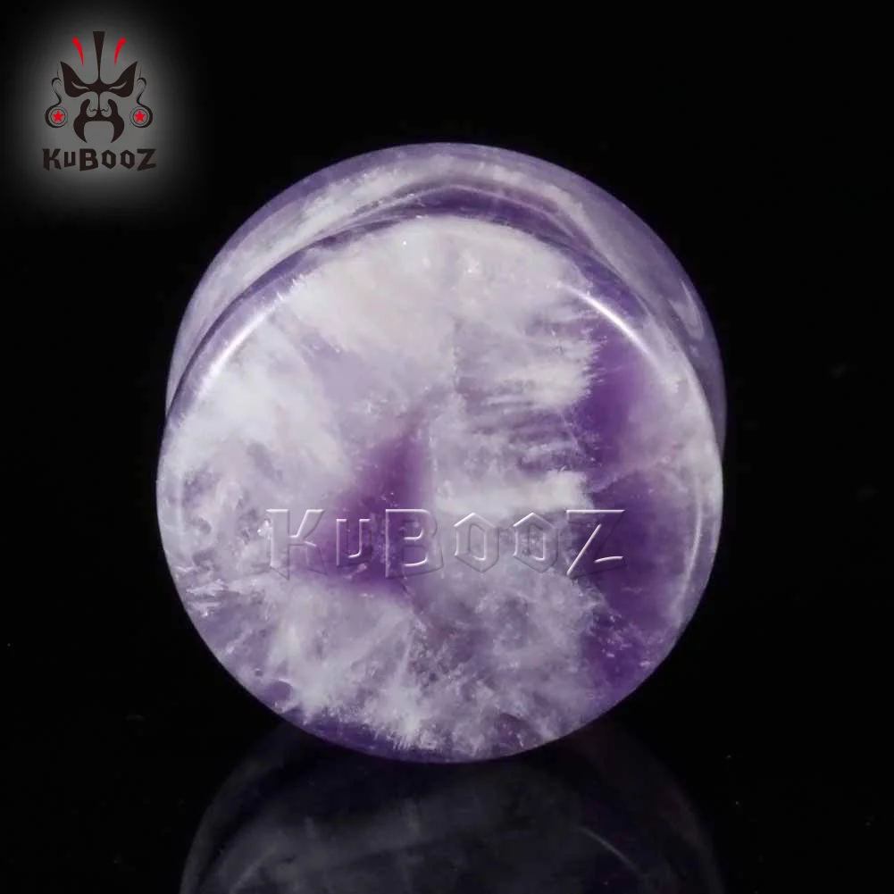Wholesale Price Beautiful Amethyst Stone Ear Plugs Tunnels Gauges Piercing Body Jewelry Earring Expanders Stretchers 36PCS