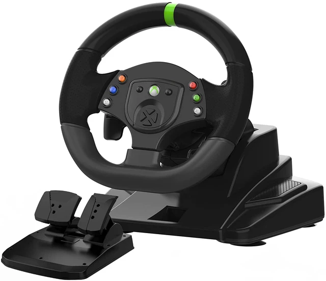 Volante de PC, roda de jogo de corrida USB programável de rotação de 180  graus, com pedal de mola, para PS4, para PS3, para XBOX One, para XBOX 360,  para Switch, PC 