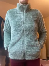 Fleece Jacket Coat Sweater Cardigan Windbreaker Spring Women Hooded-Warmer Wool Female