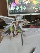 Genshin-Juego de mesa con base para disfraz de personaje, modelo de placa con base, modelo de figura de acrílico, ventiladores para decoración, regalo, Zhongli Mona Xinyan