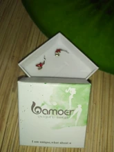 Bamoer-pendientes de esmalte rojo pez para mujer, Plata de Ley 925, pendientes de tuerca Koi para Primavera, joyería de plata SCE812