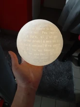 USB Rechargeable Moon-Lamp Night-Light Lunar Custom Tap/remote-Switch 3d-Printing Photo/text