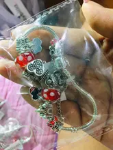 ANNAPAER-pulsera con colgante de Castillo para mujer, brazalete hecho a mano para niña, joyería, B19002