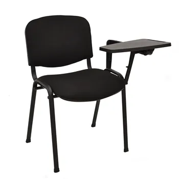 

Chair NICE NEW AM, shovel arm to left, black chassis, upholstered black