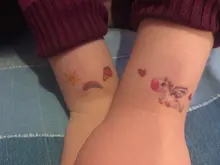 Juego de 10 láminas de tatuajes temporales calcomanías de unicornio para niños, tatuaje de fiesta impermeable