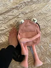 Personalidad niña pequeña bolsa marea de dibujos animados lindo de la rana bolsa de mensajero bolso Unisex bolso de hombro tipo bandolera mujeres bolso