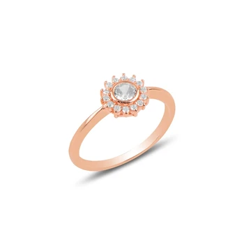 

Silver 925 Sterling Zircon Cubic Zirconia Engagement Ring