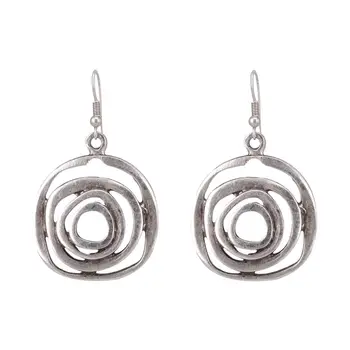 

Earrings jewelery curl (Lock-hook, jewelery alloy, silver) 53429