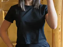 Green Crop Top T-Shirt Female Solid Cotton O-Neck Short Sleeve T-shirts for Women High