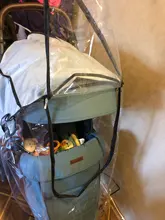 Accesorios para cochecito impermeable cubierta de lluvia transparente de protección contra el viento abierto cremallera impermeable para bebé Cochecitos para niños Rainc