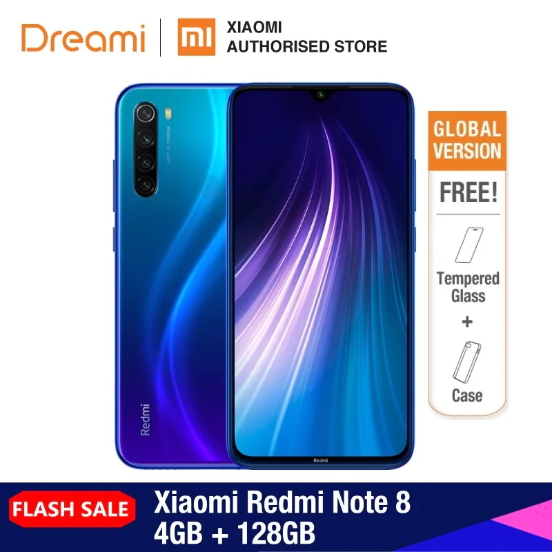 Перейти на Алиэкспресс и купить global version redmi note 8 128gb rom 4gb ram (brand new and sealed), note8 128gb smartphone mobile