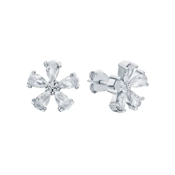 

Silver earrings with cubic zirconia sunlight sample 925