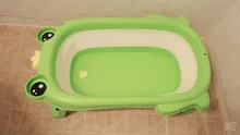 Bañera de bebé brillante, bañera de seguridad para recién nacidos, 0-3 años, plegable