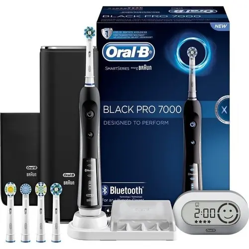 Oral-B Pro 7000 SmartSeries Black Electronic Power Rechargeable Electric Toothbrush with Bluetooth Connectivity Oral-B Pro 7000 SmartSeries Black Electronic Power Rechargeable Electric Toothbrush with Bluetooth Connectivity