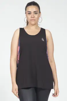 

Sans Textile Women Black Side Kupları Patterned Fitness Blouse 65 N15839