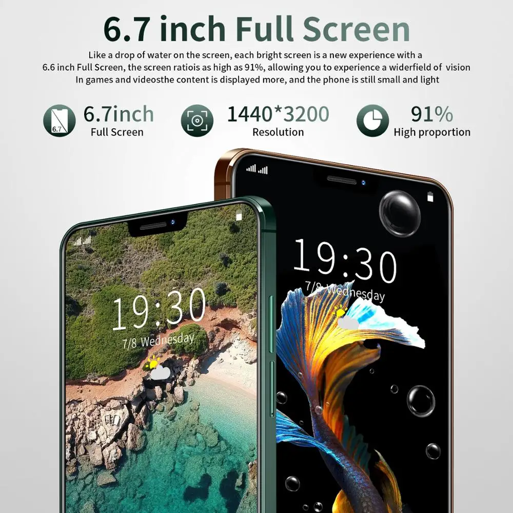 i12 Pro Max 6.7 inch Universal 5G LET Mobile Phone