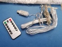 Wedding Garland Lamp Curtain Led-String-Lights Christmas-Decoration Remote-Control Bulb Outdoor