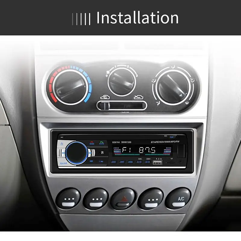 1 Din Bluetooth Авторадио автомобиля стерео радио FM Aux вход приемник TF USB 12 В в-тире автомобиля MP3 мультимедийный плеер 1Din