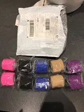 Vendaje elástico autoadhesivo desechable para mango con tubo de estiramiento, accesorios de tatuaje de Color aleatorio x1