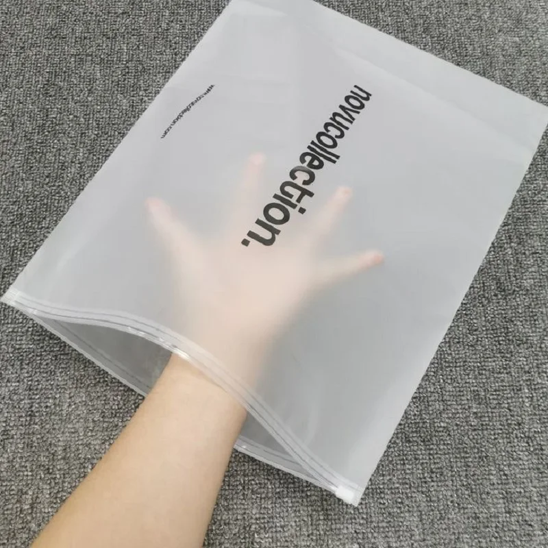 500pcs/Lot Wholesale Frosted Transparent Zipper Packing Plastic