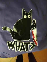 Gato Negro, ¿qué está haciendo las huellas de mujer Sudadera con capucha vellón Harajuku con capucha 2021 creatividad Casual con capucha Hip Hop gótico mujer sudaderas con capucha