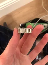 Anillos blancos de cristal de arcoíris bohemios para mujer, Baguette brillante de moda, Circonia cúbica, anillo de piedra, joyería para fiesta y boda