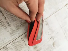 Cartera minimalista delgada de cuero PU, tarjetero pequeño de piel sintética, Tarjetero con ranura múltiple, Color caramelo