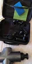 Pistola de masaje de alta frecuencia para relajación muscular, masajeador eléctrico con bolsa portátil, pistola de terapia para fitness