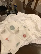 Manta de muselina para bebé recién nacido, edredón de algodón, 6 capas, Invierno