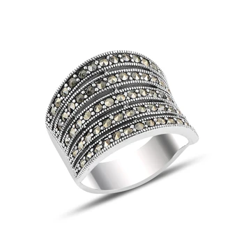 

Silver 925 Sterling Marcasite Ring