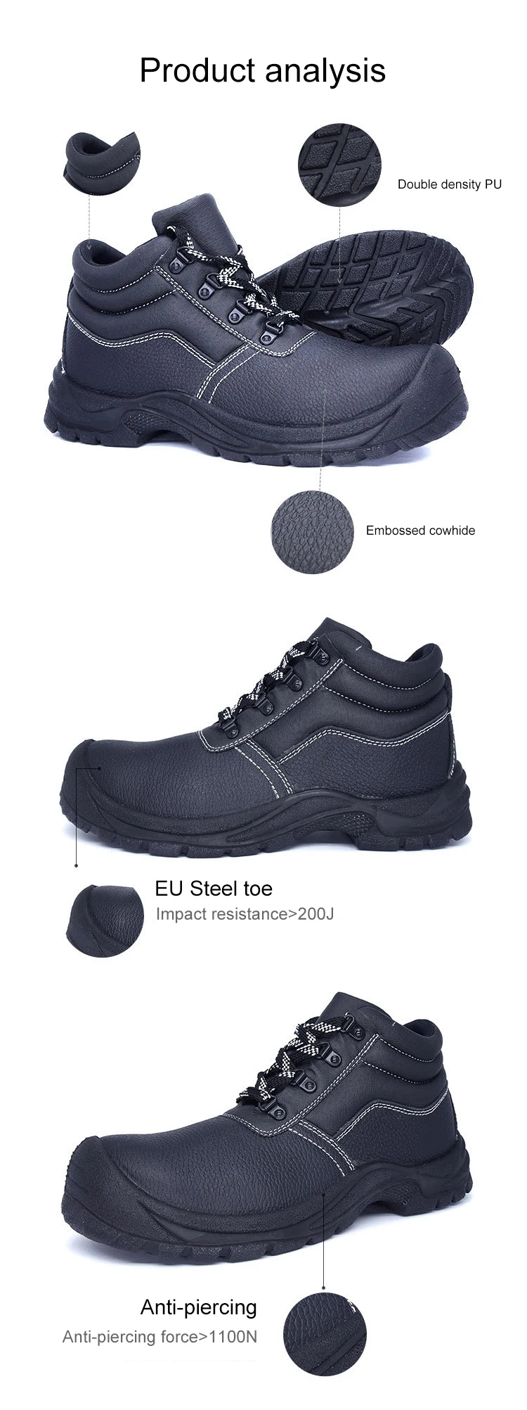 CE EN20345 рабочие ботинки против разбивания проколов S3 SRC водонепроницаемые дышащие для мужчин строительные промышленные защитные ботинки