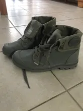 Paladio Pallabrouse todos gris zapatillas de deporte hombres de alta militar tobillo botas de lona zapatos casuales zapatos de los hombres zapatos casuales zapatos Eur tamaño 39-45