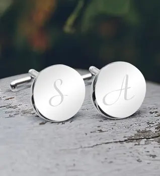 

Personalized Letter Round Cufflinks