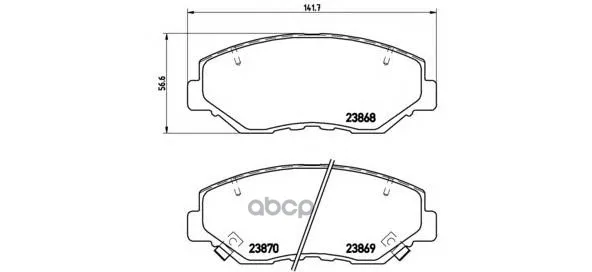Колодки Тормозные Honda Cr-V Ii/Element 02- Передние Brembo P28035 Brembo арт. P28035